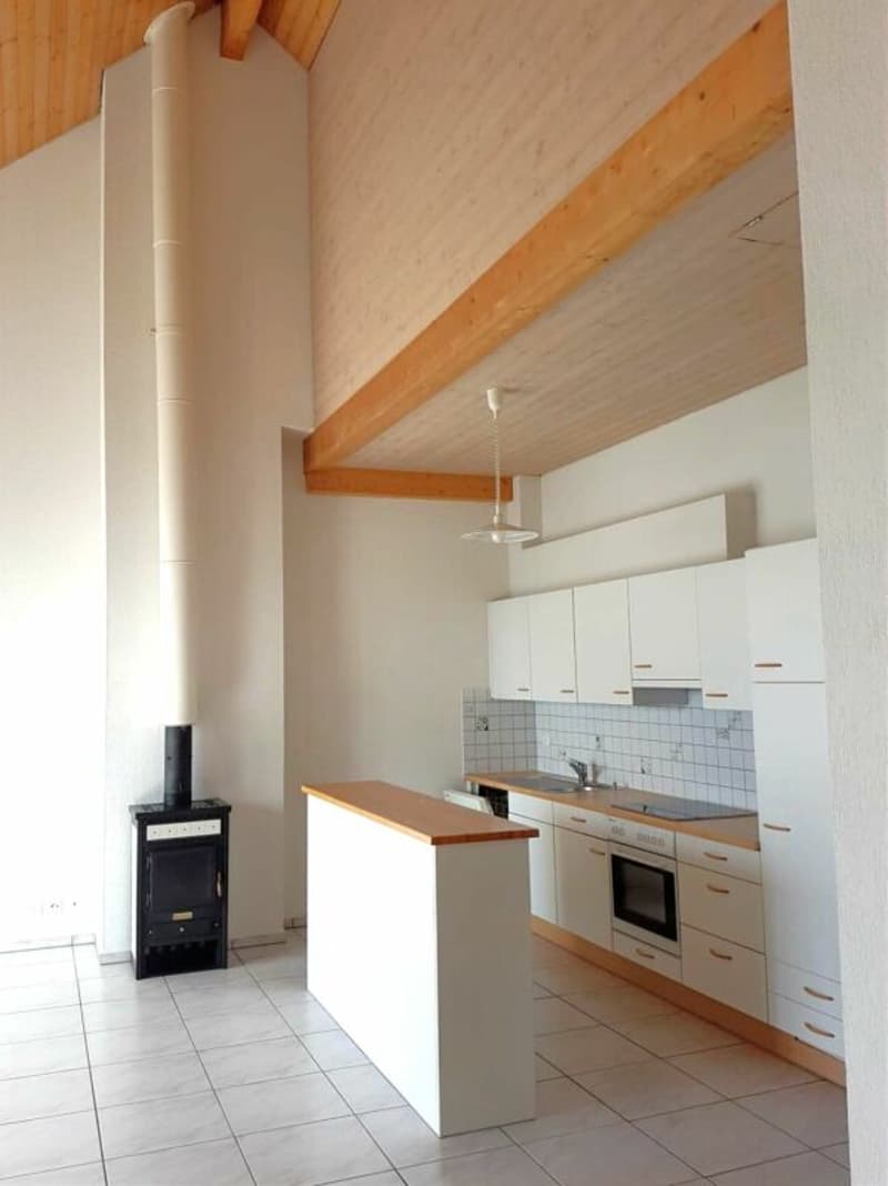 Un refuge charmant avec une vue panoramique imprenable : appartement de 3,5 pièces en mansarde à Vallamand (5)
