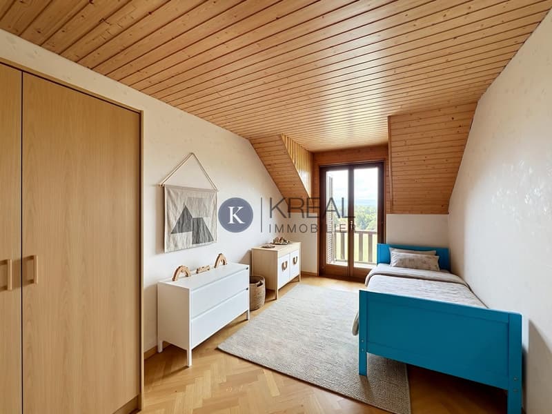 Cadre résidentiel recherché : villa de 5.5 pièces avec beaux volumes et jardin clôturé (8)