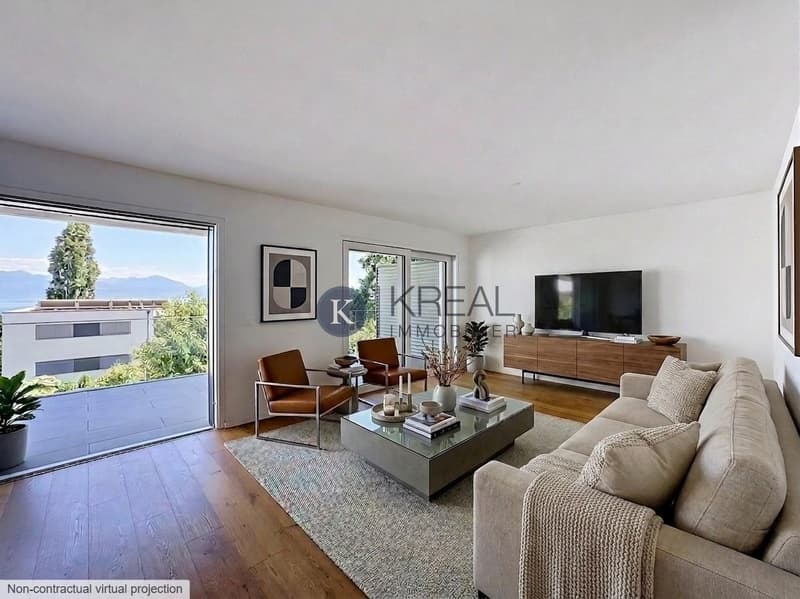 Privilegiertes Wohnambiente: 4,5 Zimmer moderne Wohnung mit Balkon und außergewöhnlicher Aussicht auf den See (5)