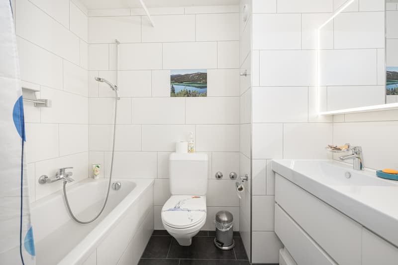 Nasszelle mit Badewanne