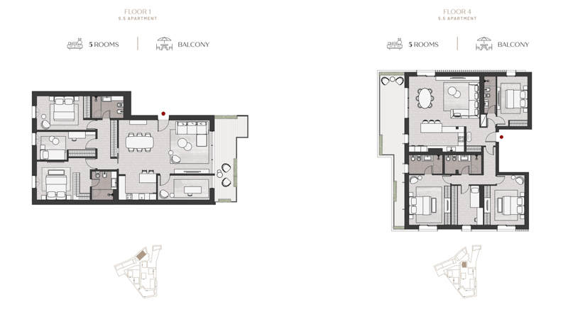 5.5-Room Penthouse Apartment in New Minergie Building – Stabio Garden Living (5)