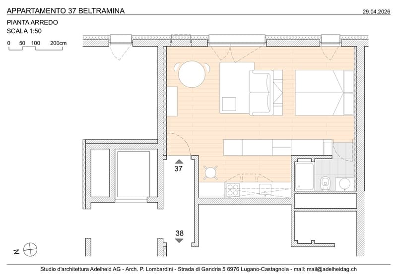 Geräumiges möbliertes Einzimmerapartment in Molino Nuovo (7)