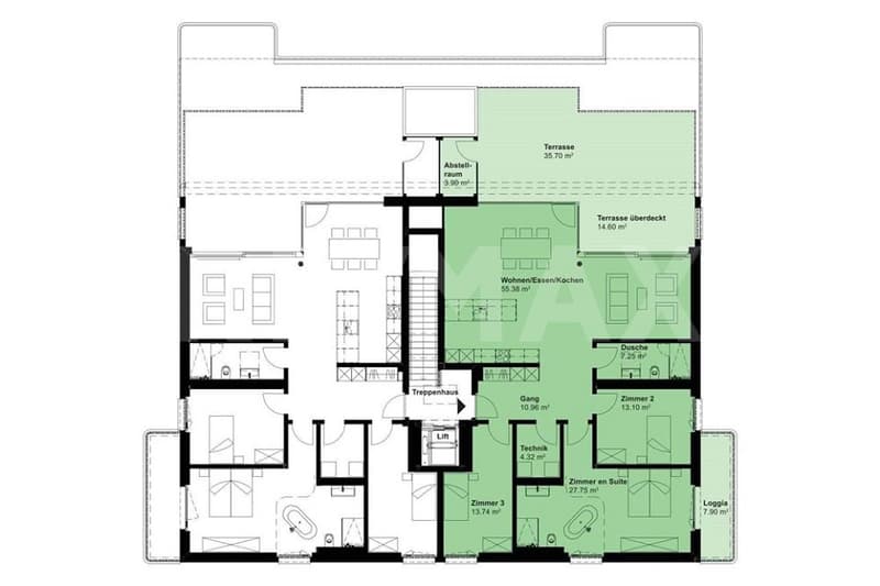 4.5 Room Attic Apartment - FIRST RENTAL BLAIE Frick (3)