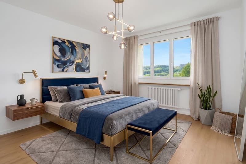 Zimmer möbliert