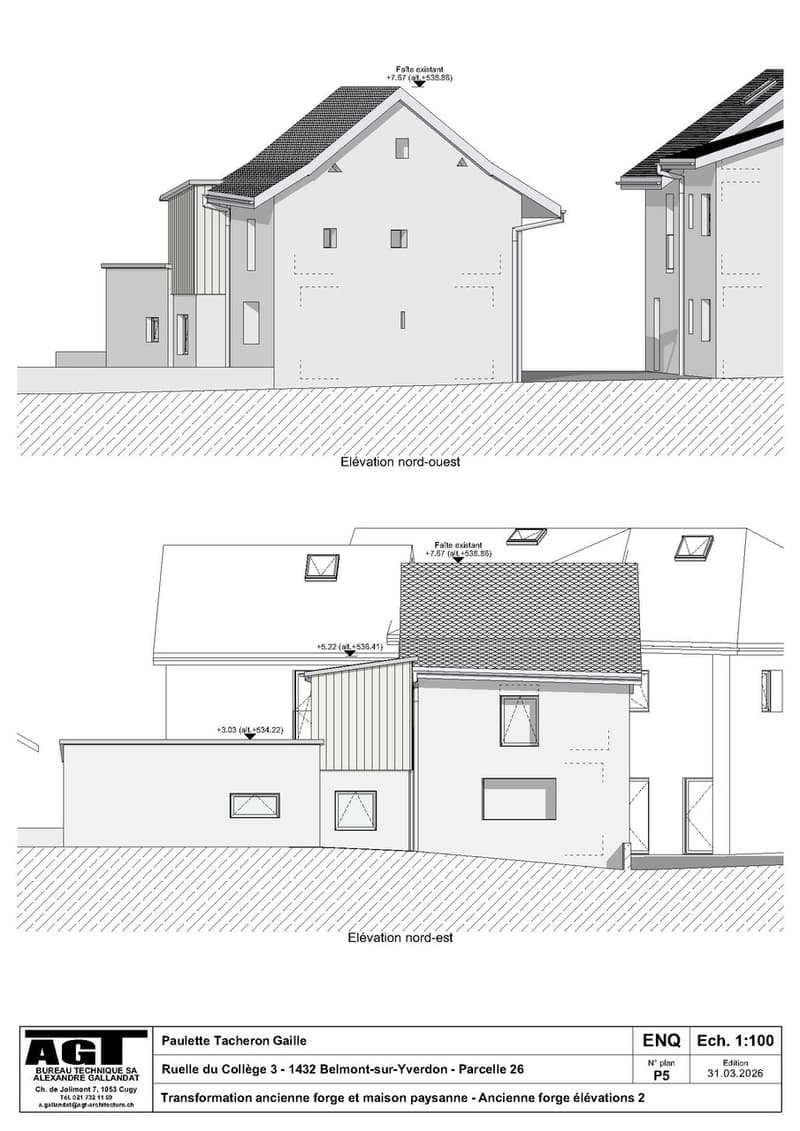 Belmont-sur-Yverdon Village house for sale, loft type with 3 rooms (10)