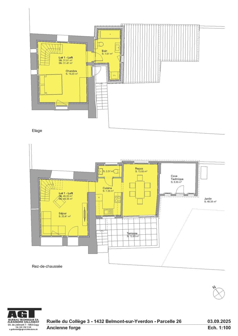 Belmont-sur-Yverdon Village house for sale, loft type with 3 rooms (4)