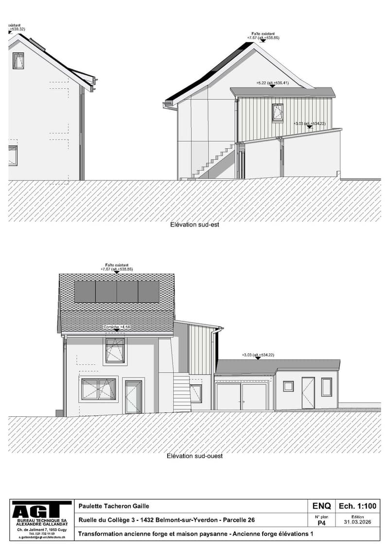 Belmont-sur-Yverdon Village house for sale, loft type with 3 rooms (9)