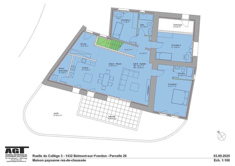 Belmont-sur-Yverdon Zu verkaufen 4.5-Zimmer-Haus im Erdgeschoss (4)