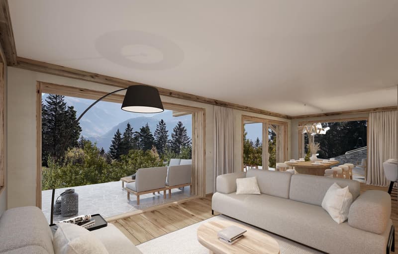 Luxurious 4.5-room chalet in Crans-Montana on plan (with building permit) (2)