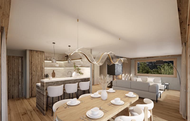 Luxurious 4.5-room chalet in Crans-Montana on plan (with building permit) (1)