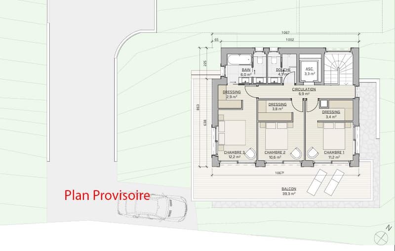 Luxurious 4.5-room chalet in Crans-Montana on plan (with building permit) (10)