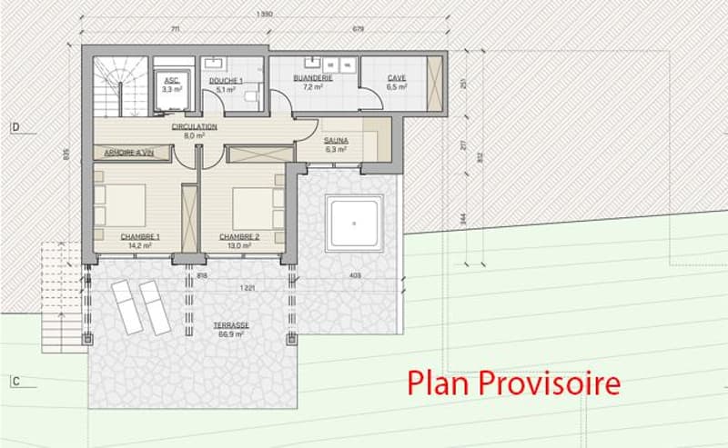 Luxurious 5.5-room chalet in Crans-Montana on plan (with building permit) (9)
