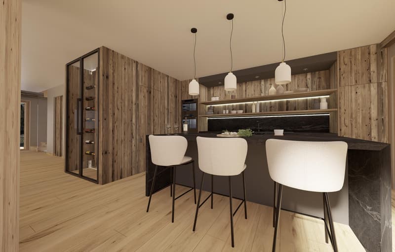 Luxurious 5.5-room chalet in Crans-Montana on plan (with building permit) (4)