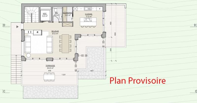 Luxurious 5.5-room chalet in Crans-Montana on plan (with building permit) (10)