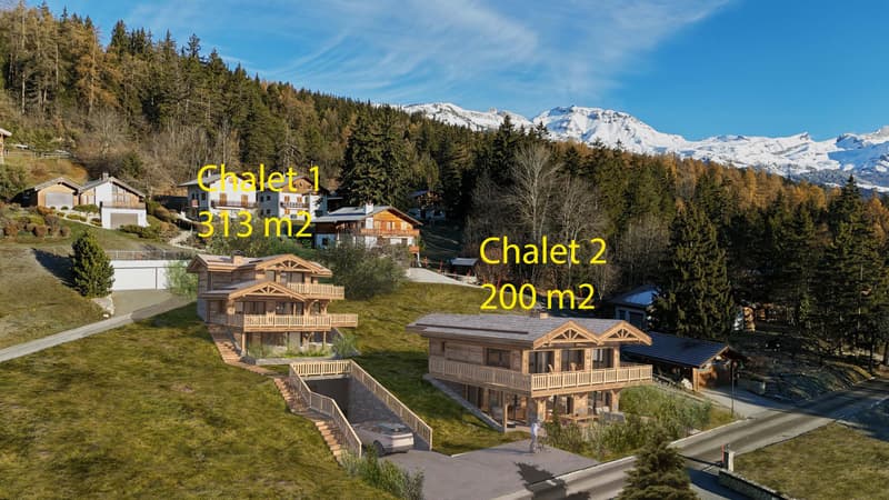 Luxurious 5.5-room chalet in Crans-Montana on plan (with building permit) (2)