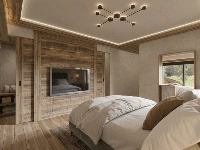 Au Centre de Crans-Montana, Chalet de 6,5 pièces de haut stantding (9)