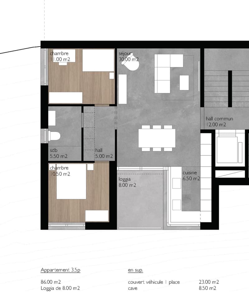 Résidence TRAMA – Elegant 3.5 Zimmer mit Panoramablick (5)