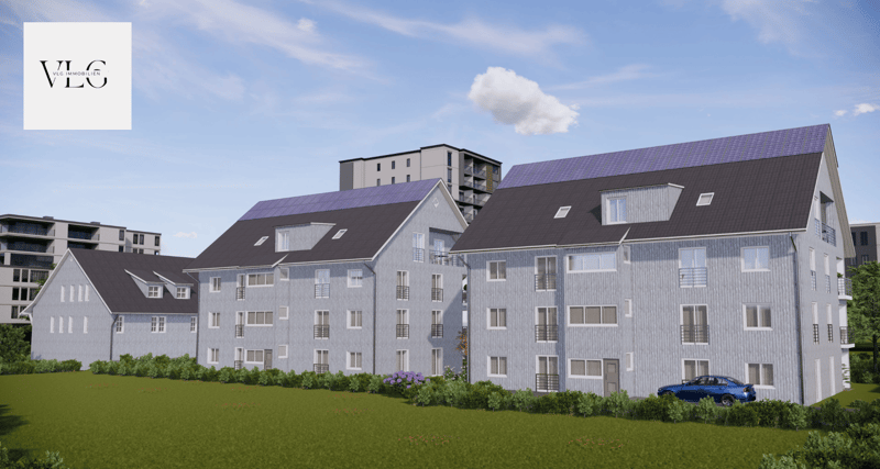 4 story apartment, solar panels, solar panels on roofs, garage, swimming pool