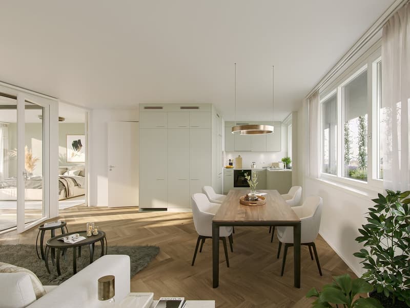 Moderne Apartment-Wohnungen mit grosszügigen Loggien – Willkommen in den Übergärten (3)
