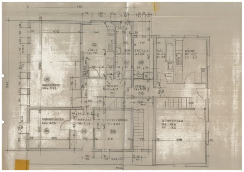 Plan Wohnung 1. OG links