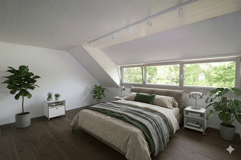 Einzigartige 3.5-Zimmer-Dachwohnung mit Loft-Charakter und Loggia (2)