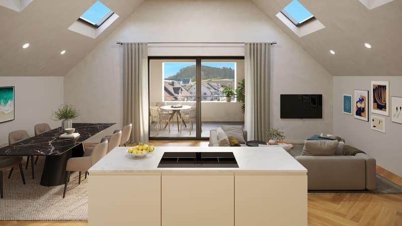 Apartment 7. Exclusive 3½ room attic apartment with lift directly into the apartment (3)