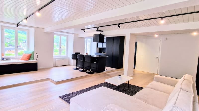 Exclusive 4.5 room apartment with 118m2 living space - completely renovated in Glarus Süd (2)