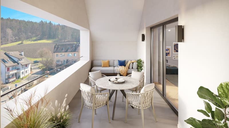 Grosszügige 4½ Zimmer-Wohnung im 1. Dachgeschoss mit Loggia (1)