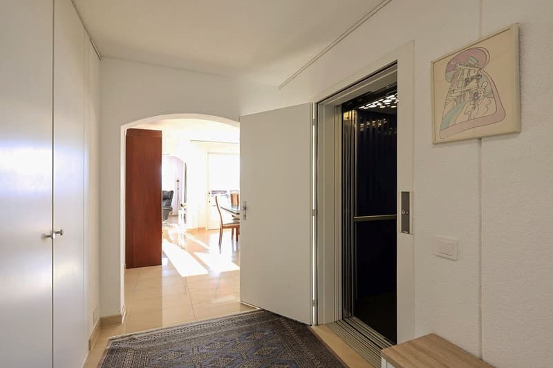 Bequem ist der Aufzug direkt in die Wohnung