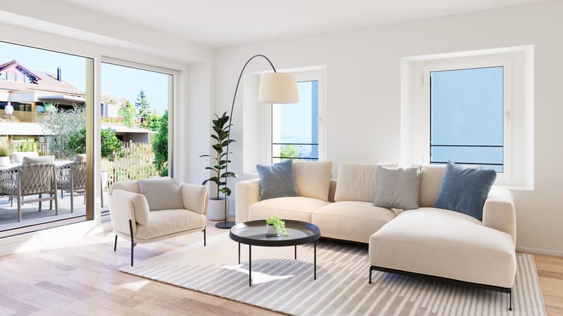Living in a new building, farmhouse-style in a maisonette apartment in Grenchen (1)