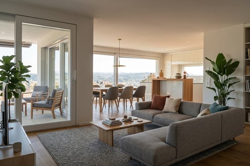 Wohnen am Hofberg – 5.5-Zimmer-Wohnung mit 121 m² Terrasse (2)
