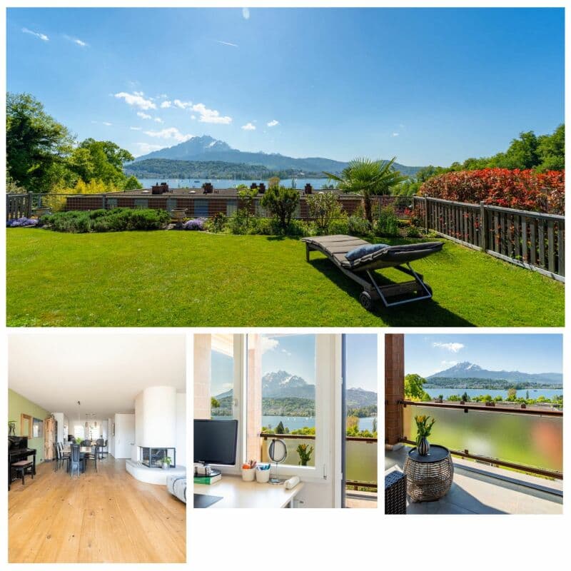 Lakefront property above Lake Lucerne, elegant row house jewel in Lucerne (1)