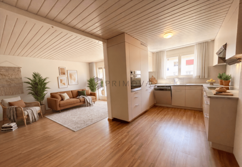 Perfekt geschnitten und naturnah - Attraktive 3.5 Zimmer-Wohnung mit Balkon und Lift (1)