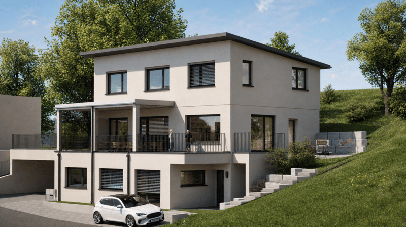 Neubau: Grosse, moderne Maisonette Wohnung eingebettet in malerische Landschaft mit grosser Terrasse! (2)