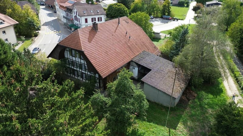 Gepflegtes Bauernhaus mit grosser Baulandreserve in der Kernzone im schönen Seeland (1)