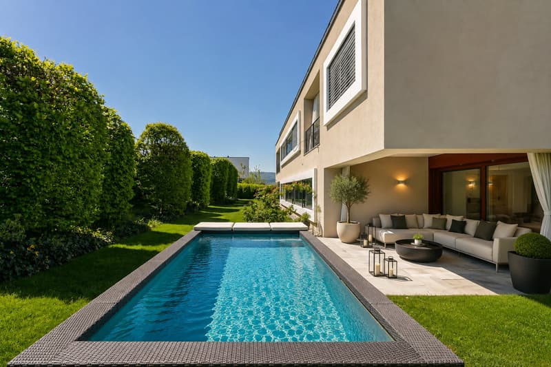 Moderne Gartenwohnung mit Teilseesicht (1)
