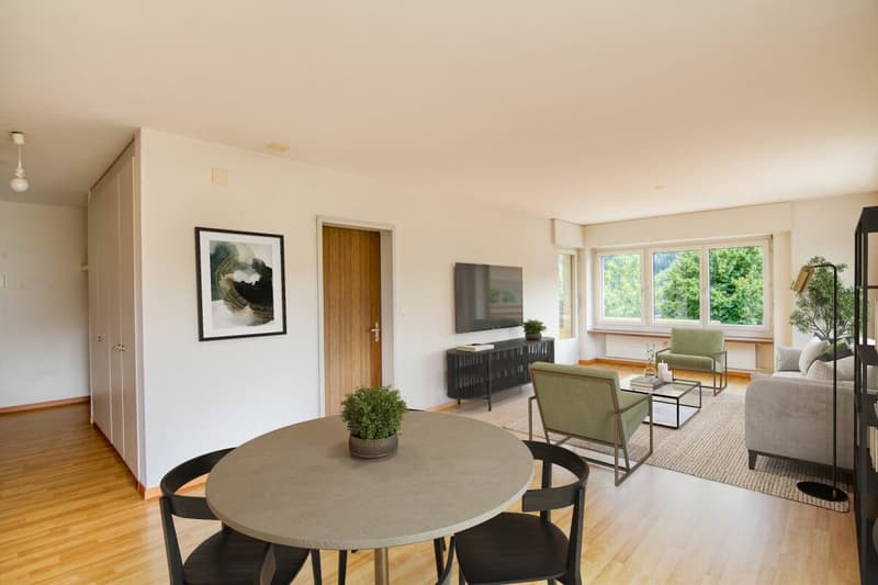 Retreat by Lake Wohlensee: 3.5-room apartment with 2 balconies & a parking space (5)
