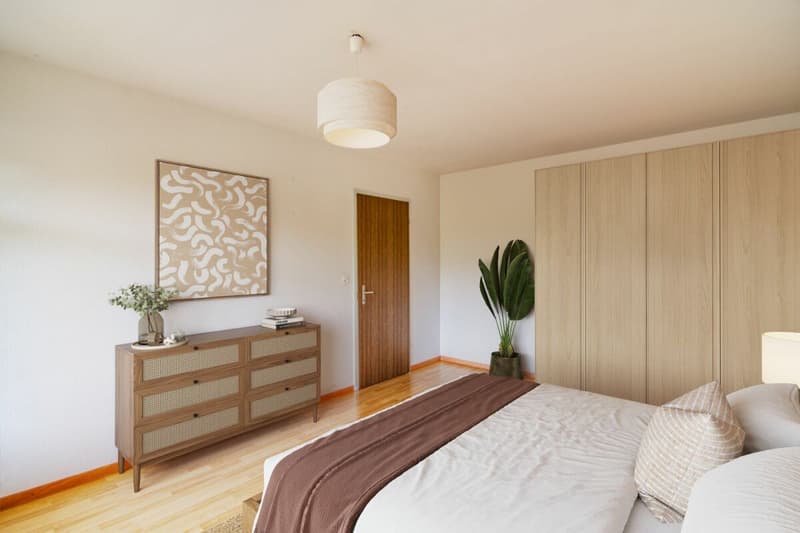 Retreat by Lake Wohlensee: 3.5-room apartment with 2 balconies & a parking space (10)