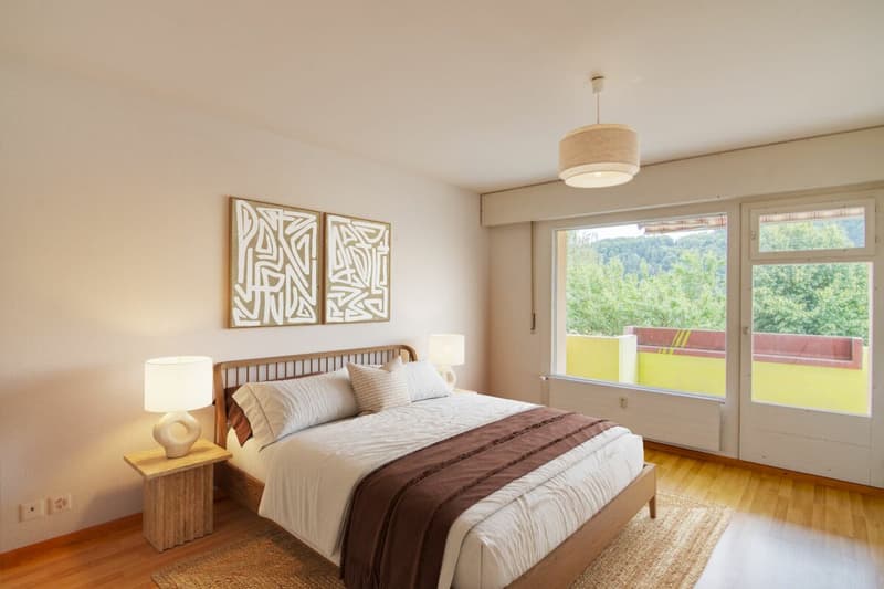 Retreat by Lake Wohlensee: 3.5-room apartment with 2 balconies & a parking space (9)