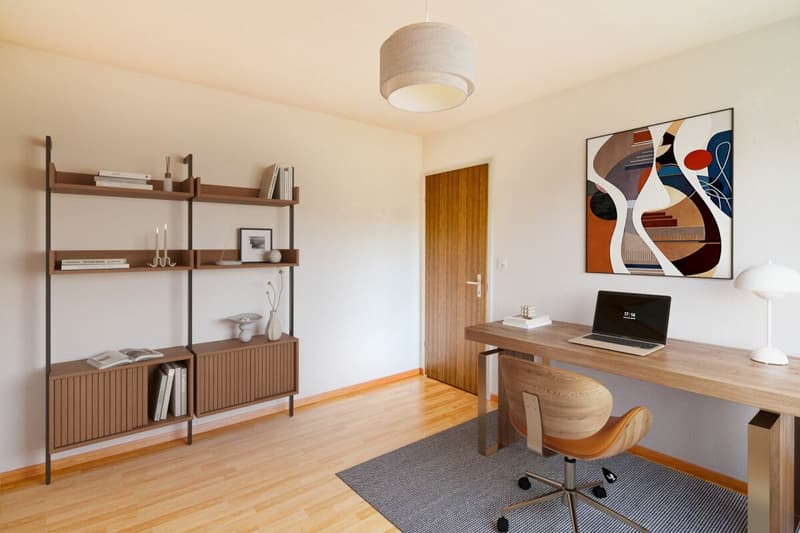 Retreat by Lake Wohlensee: 3.5-room apartment with 2 balconies & a parking space (12)