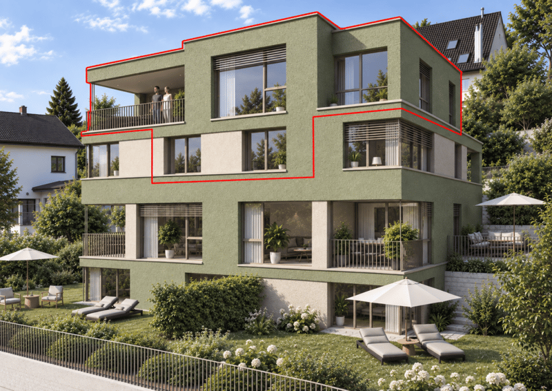 Nahe Winterthur: Elsau Casa Weitblick - Penthouse (1)