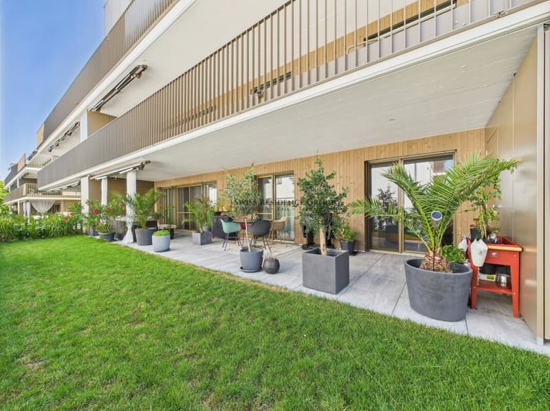Un foyer avec ambition : appartement de jardin en construction neuve avec équipement premium (10)