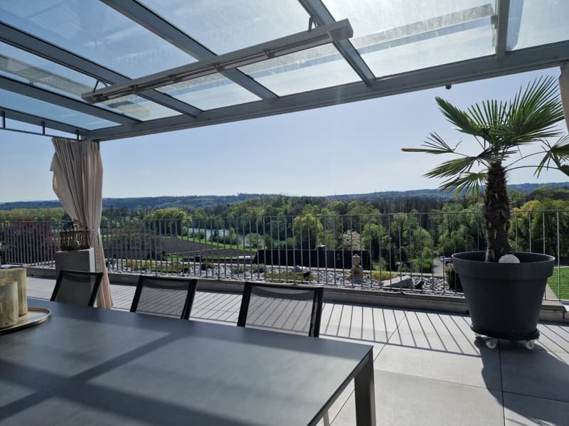 Maison à terrasses avec beaucoup d'intimité et vue sur la Reuss et les montagnes (2)