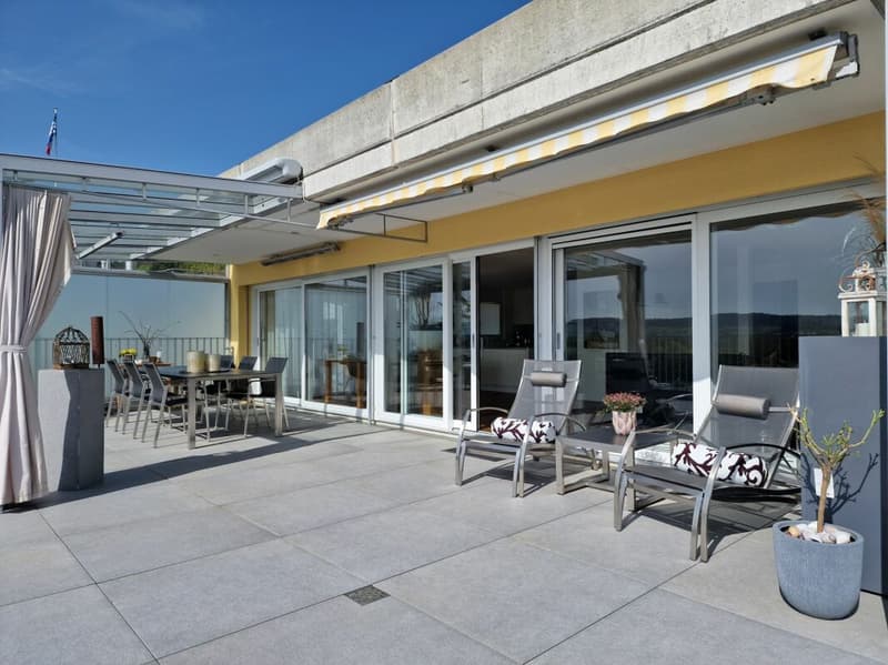 Maison à terrasses avec beaucoup d'intimité et vue sur la Reuss et les montagnes (2)