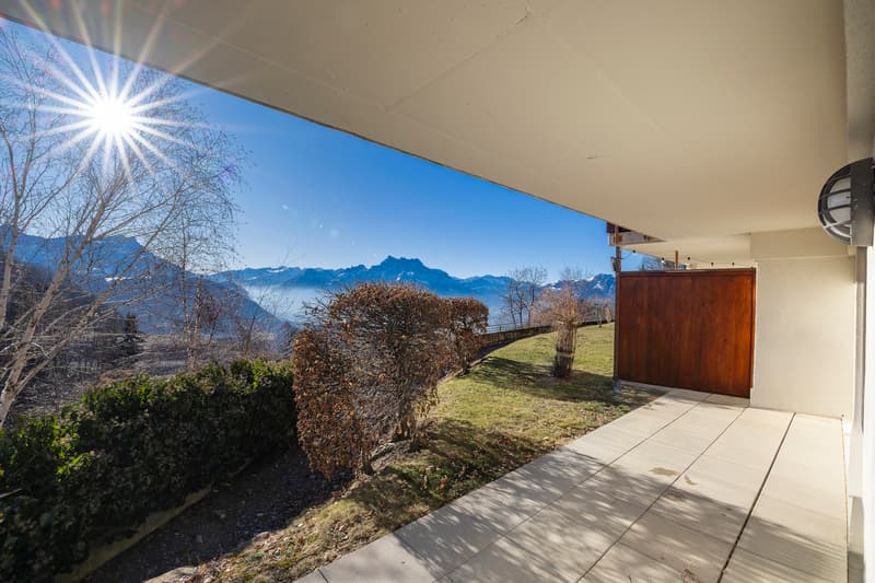 Bell'appartamento di 2.5 locali al piano terra con terrazza e vista splendida! (3)