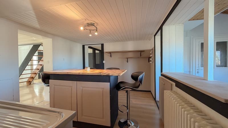 Small rental property with 2 apartments, garage and parking spaces (6)