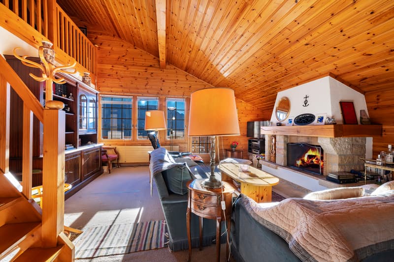 Charming chalet-style apartment with fireplace in the village center! (1)