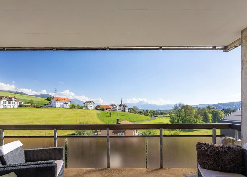Apartment 3.5 rooms with garage, south-facing balcony and unobstructed view (1)