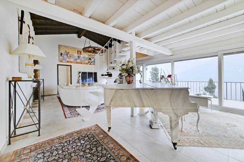 Villa méditerranéenne avec piscine à débordement et vue panoramique sur le lac Majeur - Brissago (14)