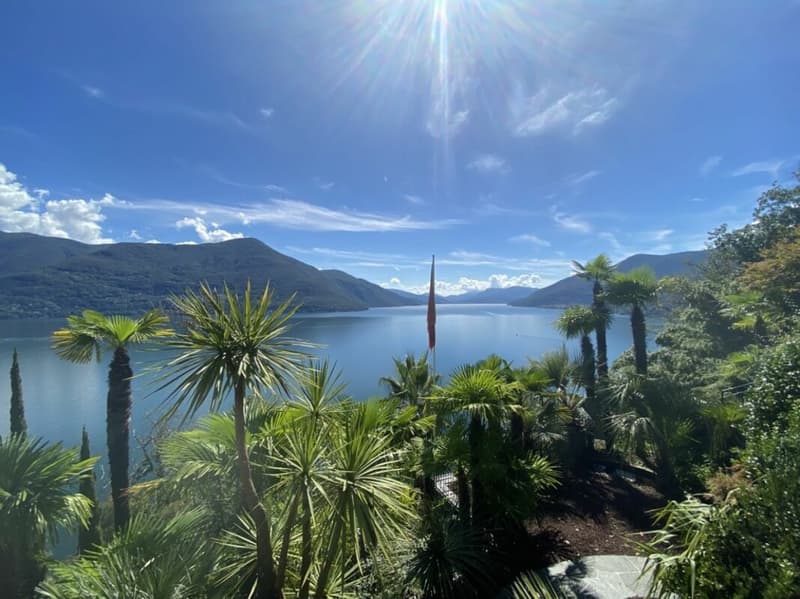 Villa méditerranéenne avec piscine à débordement et vue panoramique sur le lac Majeur - Brissago (1)